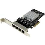 STARTECH - 4 PORT PCI EXPRESS GIGABIT ETHERNET NETWORK CARD - INTEL I350 NIC - QUAD PORT PCIE NETWORK ADAPTER CARD W/ INTEL CHIP - PCI EXPRESS X4 - 4 PORT(S) - 4 - TWISTED PAIR (ST4000SPEXI). BULK. IN STOCK.