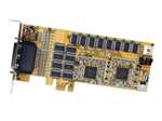 STARTECH - 16 PORT LOW PROFILE RS232 PCI EXPRESS SERIAL CARD - CABLE INCLUDED - SERIAL ADAPTER (PEX16S952LP). BULK. IN STOCK.