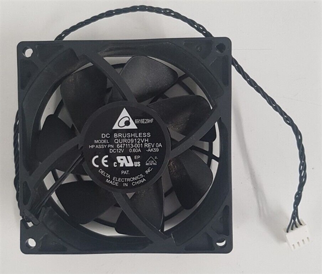 HP 647113-001 12V DC FAN FOR WORKSTATION Z820. USED.