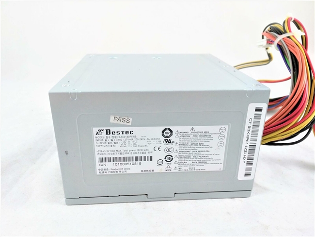Bestec ATX0180P5WB  ATX 180W PSU Power Supply. REFURBISHED. In Stock.