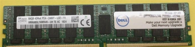 Dell SNP29GM8DG/64G (1x64GB) 4DRX4 PC4-2400T DDR4 Server Memory. BULK. IN STOCK.