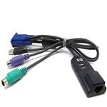 HP - PS2/USB CAT5 RJ-45 ADAPTER INTERFACE CABLE FOR IP KVM SERVER (520-439-506). REFURBISHED. IN STOCK.