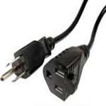 CABLESUN - POWER CORD EXTENSION 12 FEET (PWR-1900-12). BULK. IN STOCK.