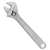 STANLEY 87-367 Adjustable Wrench, 6 in OAL, 1-1/20 in Jaw, Steel, Chrome