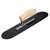 QLT PT164B Pool Trowel, Steel Blade, Comfort Grip, Curved Handle, Wood Handle, 4-1/2 in OAW