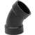 Thrifco Plumbing 6792501 1/8 Bend Pipe Elbow, 1-1/2 in, Hub, 45 deg Angle, ABS, Black