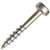 Kreg SPS-C1 - 100 Pocket-Hole Screw, #7 Thread, 1 in L, Coarse Thread, Pan Head, Square Drive, Steel, Zinc, 100 PK