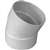 Canplas 414204BC Pipe Elbow, 4 in, Hub, 22.5 deg Angle, PVC, White