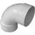 IPEX 414163BC Sewer Long Turn Sweep Pipe Elbow, 3 in, Hub, 90 deg Angle, PVC, White