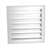 Master Flow DA1424W Dual Louver, 26-3/8 in L, 16-1/2 in W, Aluminum, White