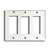 Eaton 2163W-BOX Wallplate, 4-1/2 in L, 3-3/8 in W, 3-Gang, Thermoset, White, High-Gloss