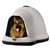 Petmate Indigo 25944 Dog House, 51-1/2 in OAL, 39.3 in OAW, 30 in OAH, Plastic, Black/Taupe