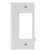 Eaton Cooper Wiring STE26 STE26W Wallplate, 4-1/2 in L, 2-3/4 in W, 1 -Gang, Polycarbonate, White, High-Gloss