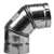 Selkirk PELLET PIPE 243231/243230 Stove Pipe Elbow, 90 deg Angle, 3 in, Stainless Steel, Galvanized