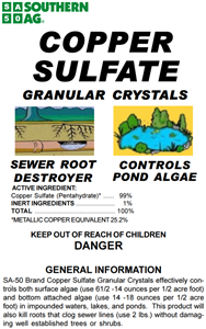Copper Sulfate Crystals - 25 Lbs.