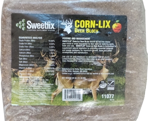 SWEETLIX Corn-Lix Deer Block (Apple Flavored) - 25 Lbs.