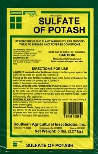 Sulfate of Potash 0-0-50 Fertilizer - 20 Lbs.