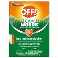 Off! Deep Woods Insect Repellent Towelettes - 12 Count