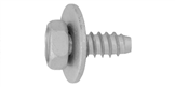 506-000, Nissan / Infiniti Silver Zinc Bumper Cover Hex Head Tapping Screw