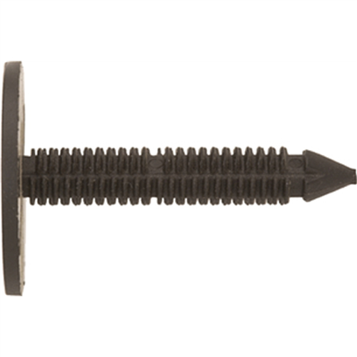 Trim Panel Retainer, Black Nylon, Size: 1/4" (6.4mm), Stem: 1-7/16", Head: 1", GM 14027471, Qty: 10
