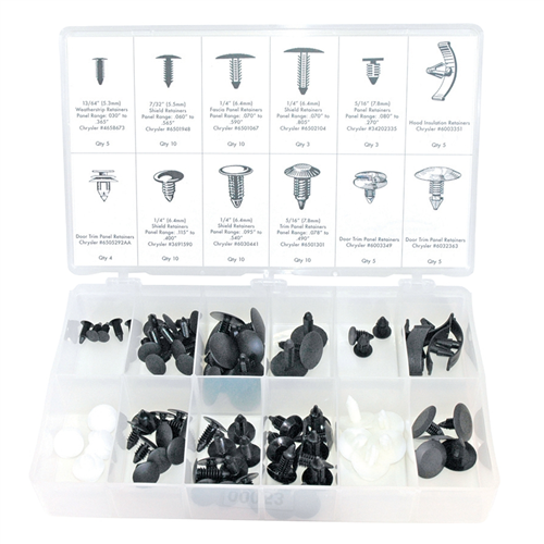 Body Retainer Assotrment Kit - Chrysler - 80 Piece