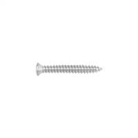 Phillips Oval Head Sheet Metal Screws Size: 8 x 1-1/4", Head Size: #6, Finish: Chrome, Qty: 10