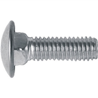 Stainless Steel Bumper Bolt, Round Head, Size: 5/16"-18 x 1", Head: 3/4", Qty: 1