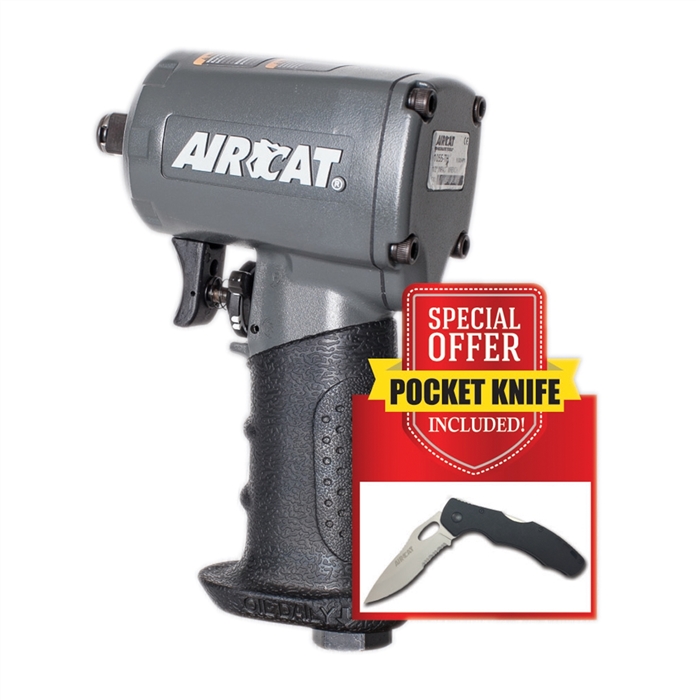 1/2" Compact Impact Wrench With 7.5" Stainless Steel Knife