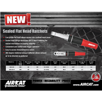 Aircat 1/2" Drive Sealed Flat Head Ratchet - Air Tools Online