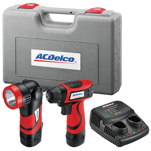 Acdelco Ard847L Li-Ion 8V 2-In-1 Driver / Light Combo Kit W/Vsr