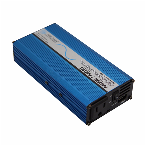 180 Watt Pure Sine Power Inverter 12 VDC to 120 VAC