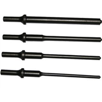 Pneumatic Bit Set, 4 Piece, 1/4" to 1/2" Roll Pin Drivers, .401 Shank Turn Type. Length 7-1/2"