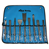Pneumatic Bit Set, Chisels, 9 Piece, With A905, A906, A907, A908, A909, A910, A911, A912 and A932