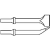 Pneumatic Bit, Angle Chisel, .401 Shank Turn Type, Length 6-3/4"