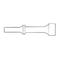 Pneumatic Bit, Smoothing Hammer, .401 Shank Turn Type, 1" Diameter Head, Length 7"