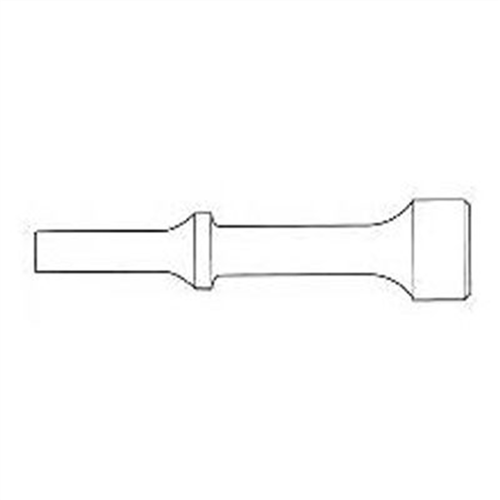 Pneumatic Bit, Smoothing Hammer, .401 Shank Turn Type, 1" Diameter Head, Length 7"