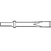 Pneumatic Bit, Rivet Cutter, .498 Shank Turn Type, 5/8" Wide Blade, Length 5-3/4"