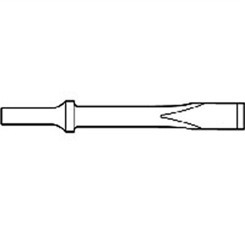 Pneumatic Bit, Rivet Cutter, .498 Shank Turn Type, 5/8" Wide Blade, Length 5-3/4"