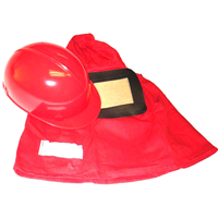 Medium Duty Sandblasting Hood w/ Bump Cap and 5" x 6" Lens