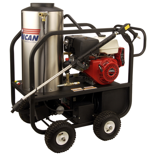 Honda GX340 ES Mobile Hot Water Pressure Washer, 4 GPM, 3000 PSI