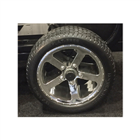 Solid Rubber Tires with Chrome Wheels (Set of 4)