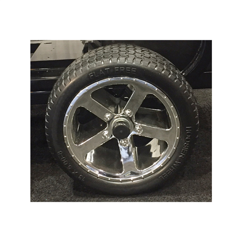 Solid Rubber Tires with Chrome Wheels (Set of 4)