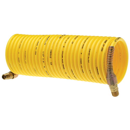 Standard Recoil Hose, 1/4 in. x 25 ft., Yellow, Display Pack