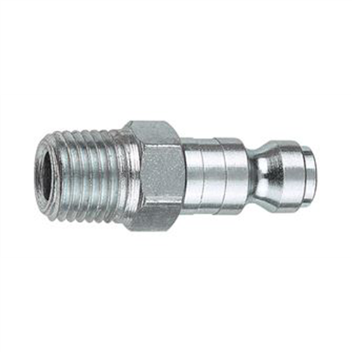 1/4" Coupler Plug with 3/8 Male Threads Automotive T Style- Pack of 10