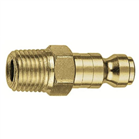 1/4" Brass Coupler Plug with 1/4" MNPT T Style- Pack of 10