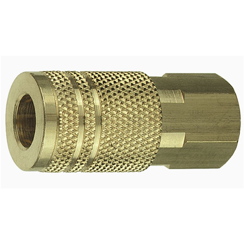 1/4" Coupler Plug with 1/4" Female thread I/M Industrial Brass- Pack of 10