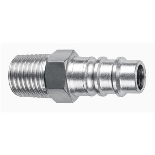 1/4" Coupler Plug with 1/4" Male thread HI-FLO- Pack of 10