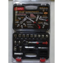 17pc 3/8 Go-Thru Fits-All Skt - Shop Ampro Tools Online