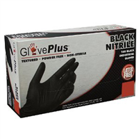 Ammex Corporation Gpnb48100 Xl Gloveplus P/F Txtred Black Nitrile Gloves