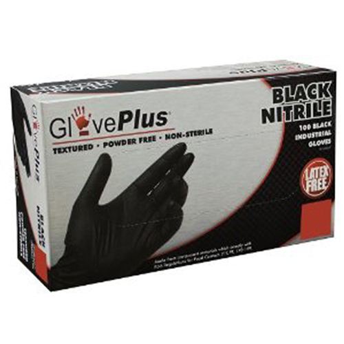 Ammex Corporation Gpnb48100 Xl Gloveplus P/F Txtred Black Nitrile Gloves